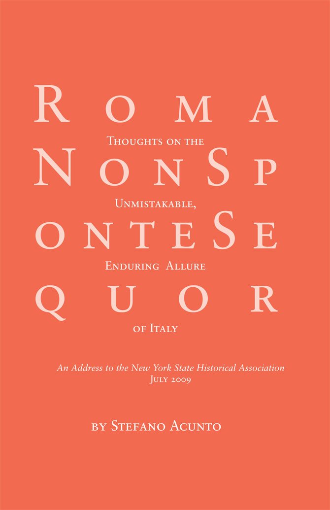 Roma Non Sponte Sequor| book design